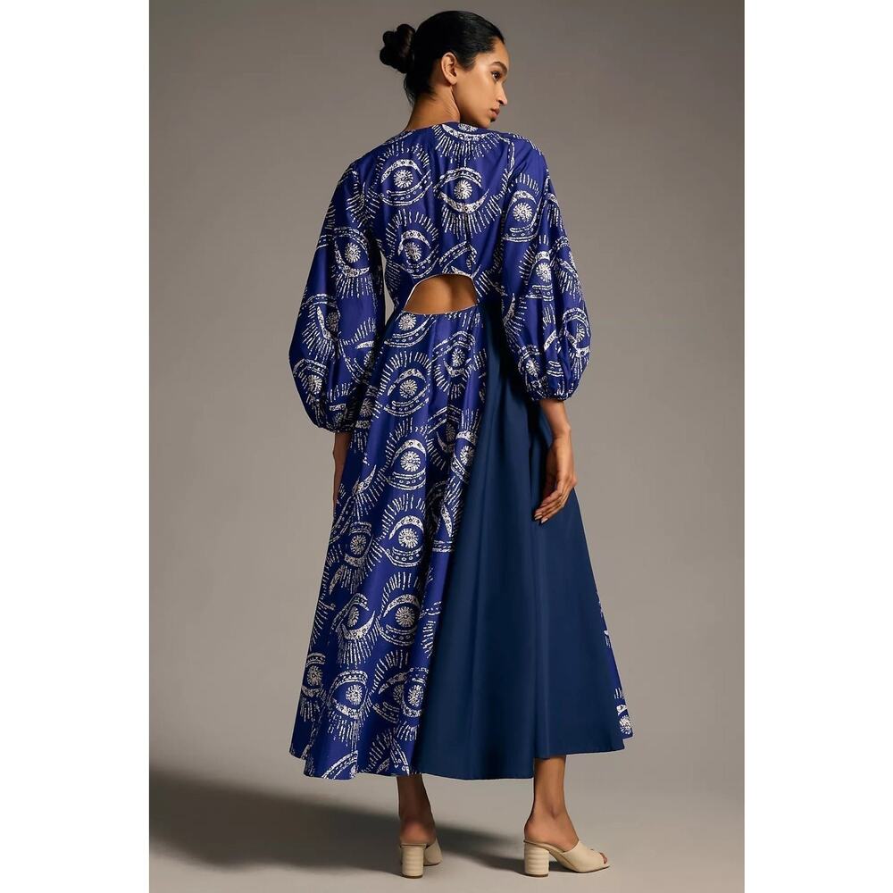 NWT❤️Anthro Kahindo Long-Sleeve Cutout Dress szS - Picture 7 of 12